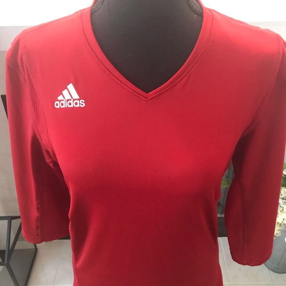 Womens Red Adidas Medium Shirt - Picture 2 of 8